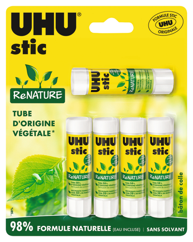 4+1 BÂTONS DE COLLE RENATURE 8,2G UHU 4026700351606 UHU 4+1 BÂTONS DE COLLE RENATURE 8,2G UHU 4026700351606 UHU
