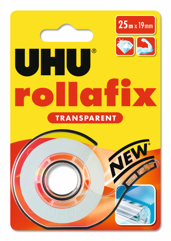 UHU ROLLAFIX TRANSPARENT DÉVIDOIR 25MX19MM UHU code EAN 4026700369656 