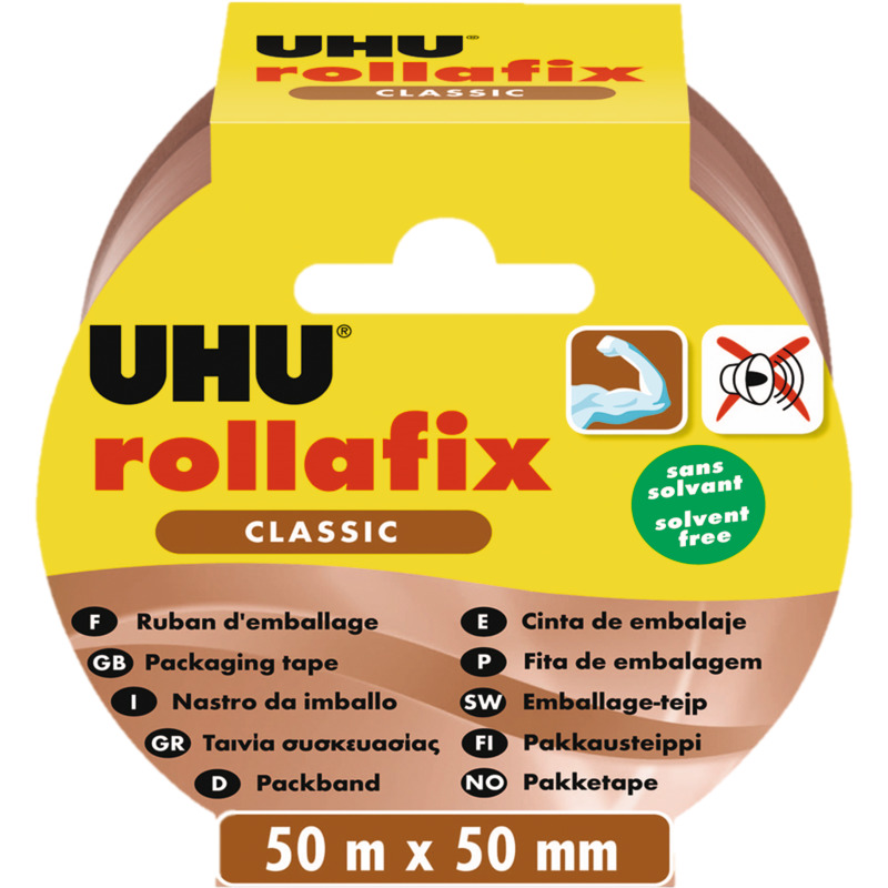 RUBAN D'EMBALLAGE BRUN 50X50M ROLLAFIX UHU