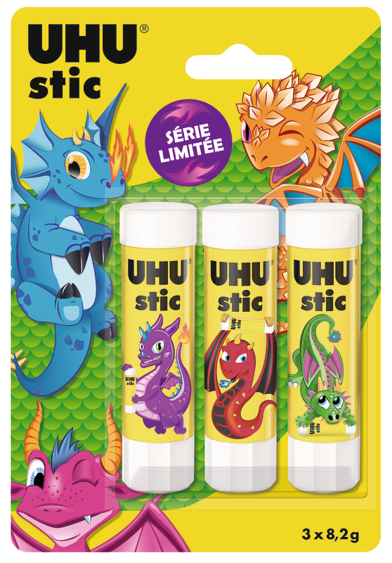 3 BÂTONS DE COLLE BLANCHE 