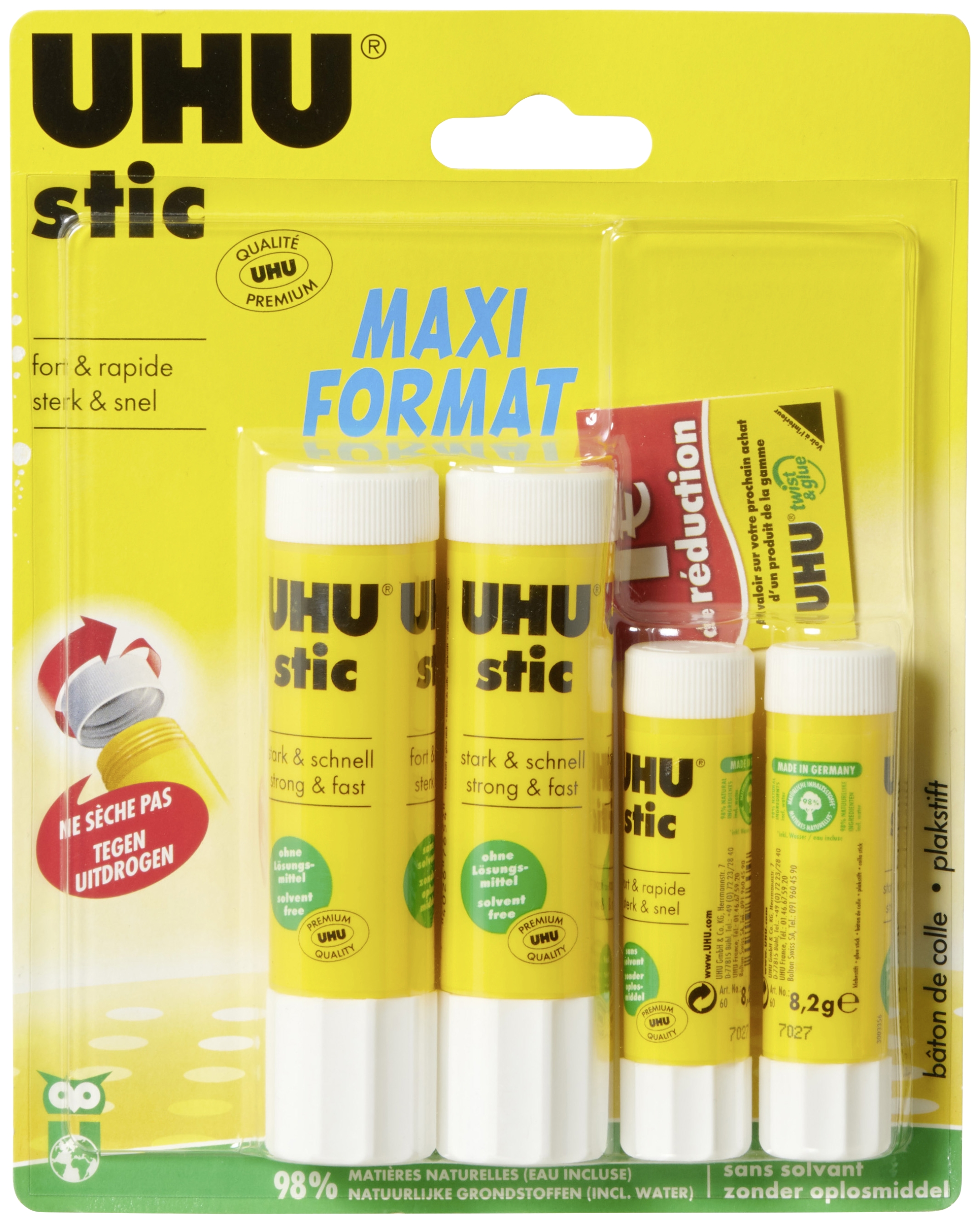 2 bâtons de colle blanche 21 g + 2 bâtons de co...