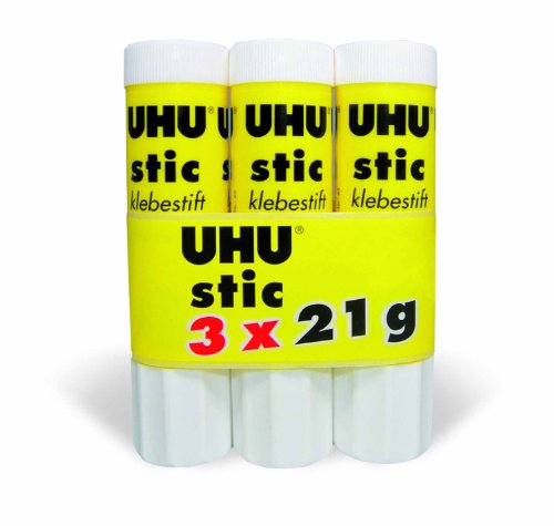 Uhu 46445 Lot de 3 bâtons de colle 21 g (Import...