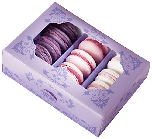 443051 coffret cadeau macarons plastique violet...