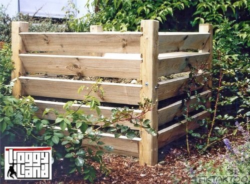 LoggyLand Bois Compost "BIO" - Composteur avec tirant 4026925820567 (4026925820567)