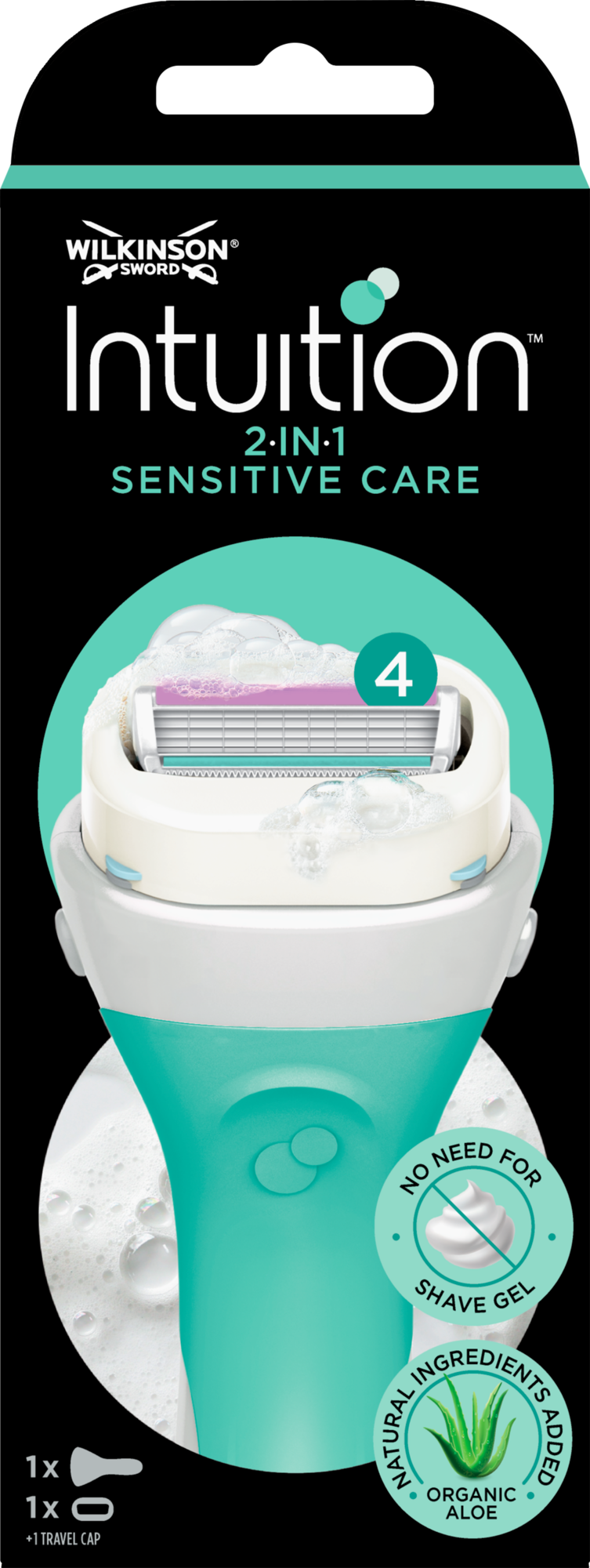 2 EN 1 SENSITIVE CARE DE WILKINSON SWORD RASOIR INTUITION code EAN 4027800416004 