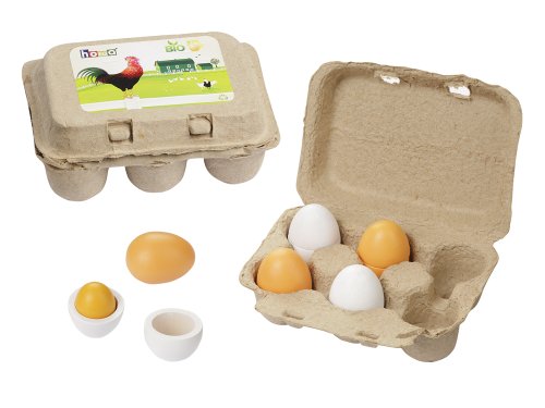 howa - lot de 6 oeufs en bois 4864