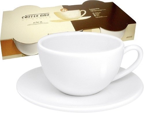 Konitz KONITZ Tasses à Cappuccino et soucoupes, Lot de 4, blanc, 20,3 x 40 x 6,3 cm code EAN 4028145009579 