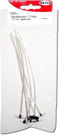 Cire cire de décoration , mèches et bougies ciré 120 mm, 7 pièce code EAN 4028245155176 