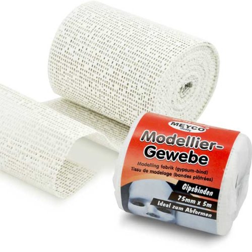 Meyco Hobby Bandes plâtrées - bande de plâtre - Bricolage - 1 rouleau de 75mm x 5m code EAN 4028245658653 