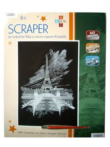 Artlife Art For Life - Kit Scraper carte à gratter - Tour Eiffel - Paris - 40 x 25,5 cm 4029059107917 (4029059107917)