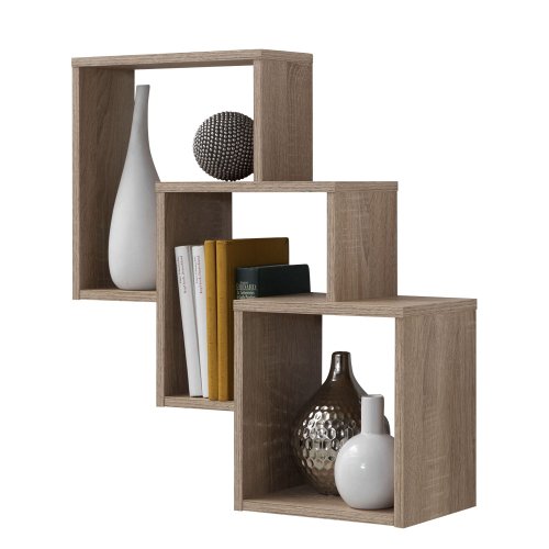 FMD 297-001_ei Fibi Étagère Murale avec 3 Compa...