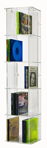 Tour acrylique cd avec panneau arrière transparent