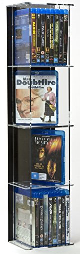 Tour acrylique blu-ray avec panneau arrière noir