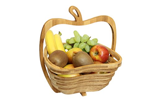 Corbeille à fruits pliable en bois dessous de p...