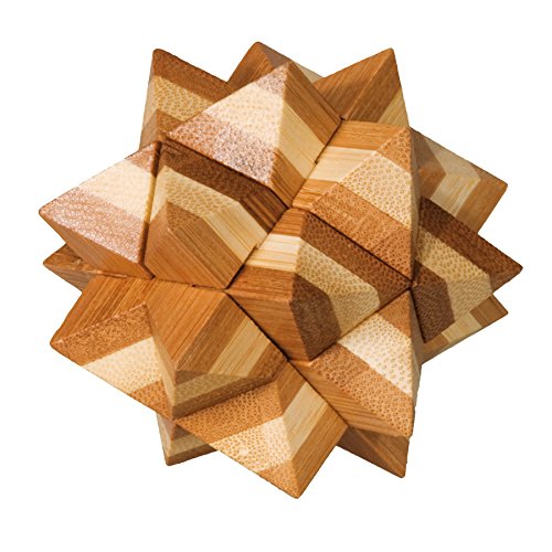 - 17462 - puzzle - casse tête en bois bambou - ...