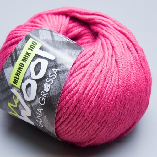Lana Grossa Lana grossa pelote à tricoter mérinos mix mc wool 100-121 ibis de laine rose 50 g code EAN 4033493146067 