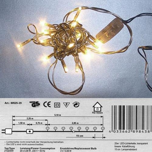 Guirlande lumineuse 20 LED avec interrupteur, t...