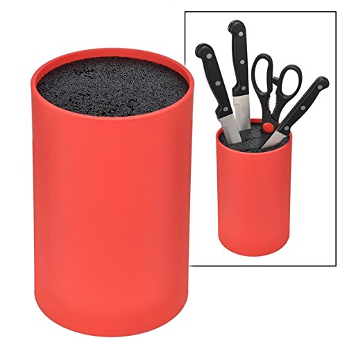 Bloc à couteaux universel rond Couteaux Ustensiles paille Support de rangement pour la cuisine rouge 4034127110782 MTS Bloc à couteaux universel rond Couteaux Ustensiles paille Support de rangement pour la cuisine rouge 4034127110782 MTS