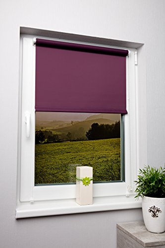 Beyond Drape Lumière Du Jour Store occultant Prune - Pince Store enrouleur tamisant différentes tailles sans perçage avec cordon latéral, Tissu, prune, 90 x 150 cm code EAN 4034157054476 