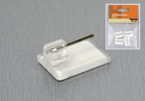 Crochet de pastille autocollante 4 Pièces blanc...