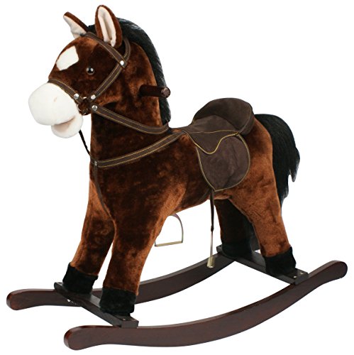 Sweety Toys 'Cheval à bascule Chiko, est un cheval à bascule magnifique, travaillé très aufwendig. Très Haute Qualité, Très résistant couleur Marron avec fonction au galop et bruits gewieher " code EAN 4035874005260 
