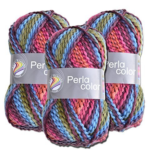 Perla Herbst (17) lot de 3 pelotes de 100 g de laine à tricoter et à crocheter code EAN 4036014086705 