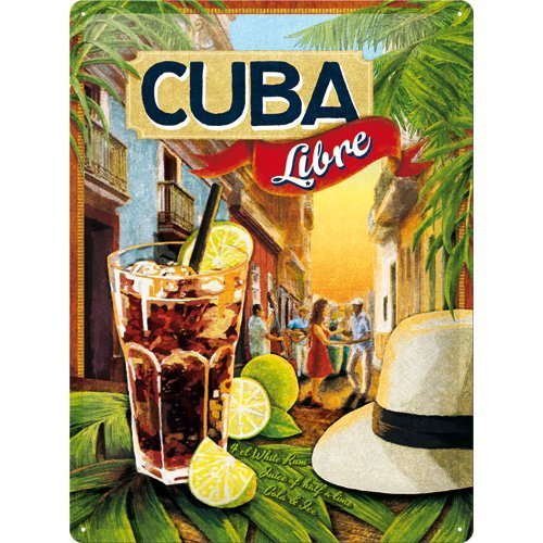Nostalgic-Art Plaque en metal 30 x 40 cm - Cuba Libre code EAN 4036113231822 