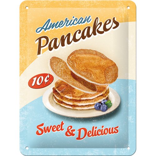 Plaque en metal - American Pancake