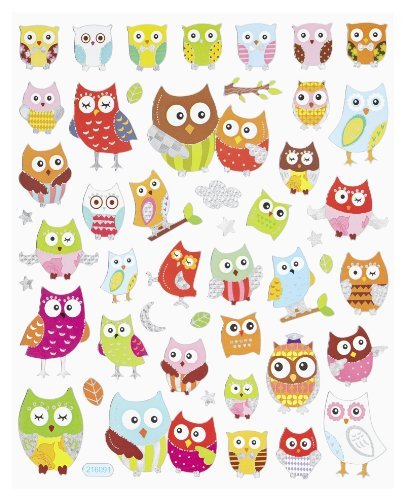 HobbyFun Hobbyfun Planche d'autocollants à motif hiboux code EAN 4036159461900 