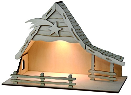 Crèche de Noël avec éclairage solaire