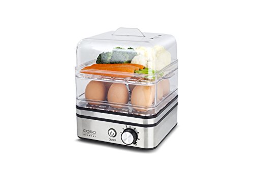 Caso Cuiseur à œufs et cuiseur vapeur pour 8 œufs avec cuiseur vapeur silber code EAN 4038437027723 