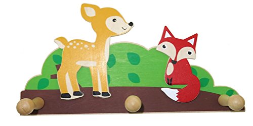 Inware 22998 Porte-manteaux Animaux de la forêt...