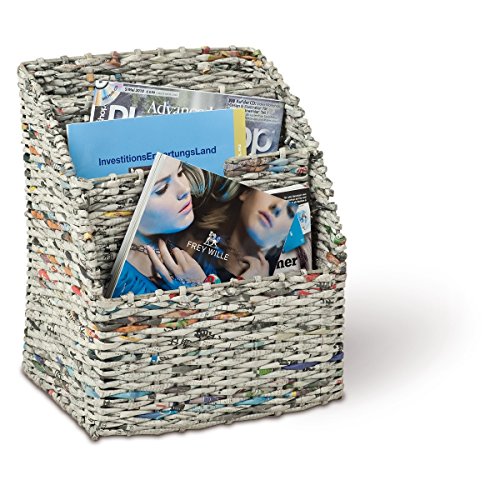 Adam Schmidt Adam schmidt porte-magazines, journaux, 3 compartiments en papierschnur rectangulaire 150 x 220 x 290 mm (gris) 4041065079941 (4041065079941)