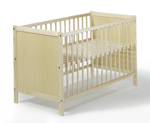 Lit bébé - leo - natural - 60 x 120 cm