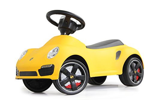 - 460210 - porteur voiture - porsche 911 - jaune