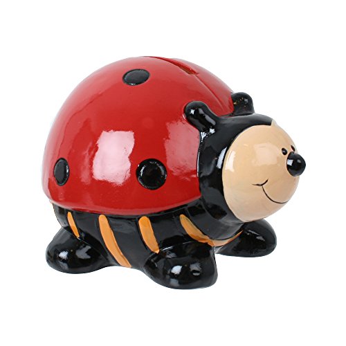 TE-Trend Enfants Tirelire Tirelire Tirelire en céramique dans décoratif Design, Marienkäfer code EAN 4042807600355 