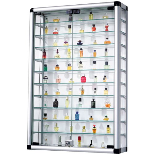 Vitrine pour collection en aluminium et verre a...