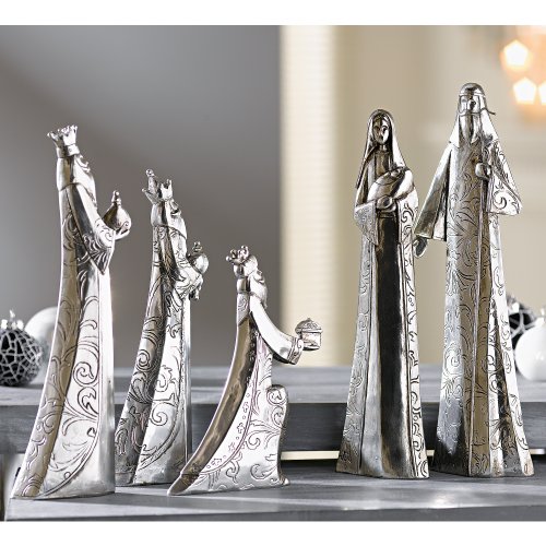 Crèche argent antique