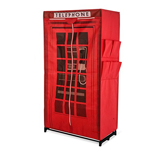 Armoire penderie en tissu décor cabine téléphon...