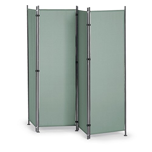 Paravent, repliable, en métal recouvert de poud...