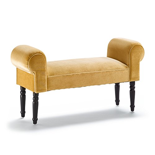 PureDay Banc capitonné avec couverture en velours jaune code EAN 4042882236692 