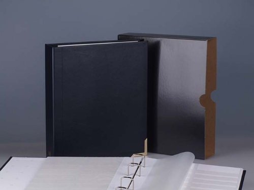 Corona 4-rings Briefmarkenalbum Einsteckbuch weisse Seiten blau 4043155015044 Importa