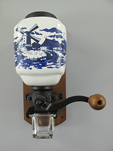 * ang. Murale Moulin à café Bleu Fonte H.35 cm 4043606008953 H & H Traders