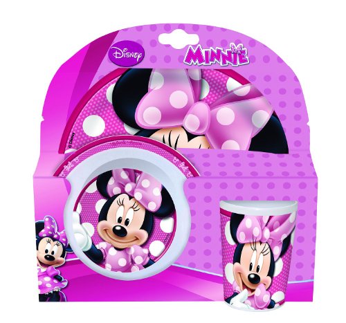 Minnie set da colazione, 3 pezzi - rosa fucsia -