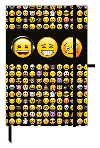 Emtu0602 - carnet avec élastique emoji, a5, 21 ...