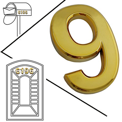 magicdo® Sticker Grand Chiffres Doré numéro de ...