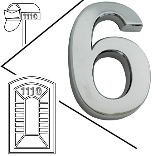 magicdo® Large Moderne Argent numéro de maison,...