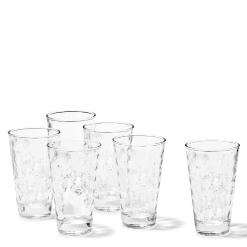 86709 optic set de 6 verre long drink transparent