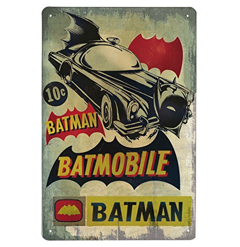 LOGOSHIRT - Plaque en métal rétro Batman - Sign...