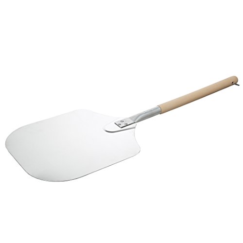 Levivo Pelle à pizza en métal avec manche en bo...